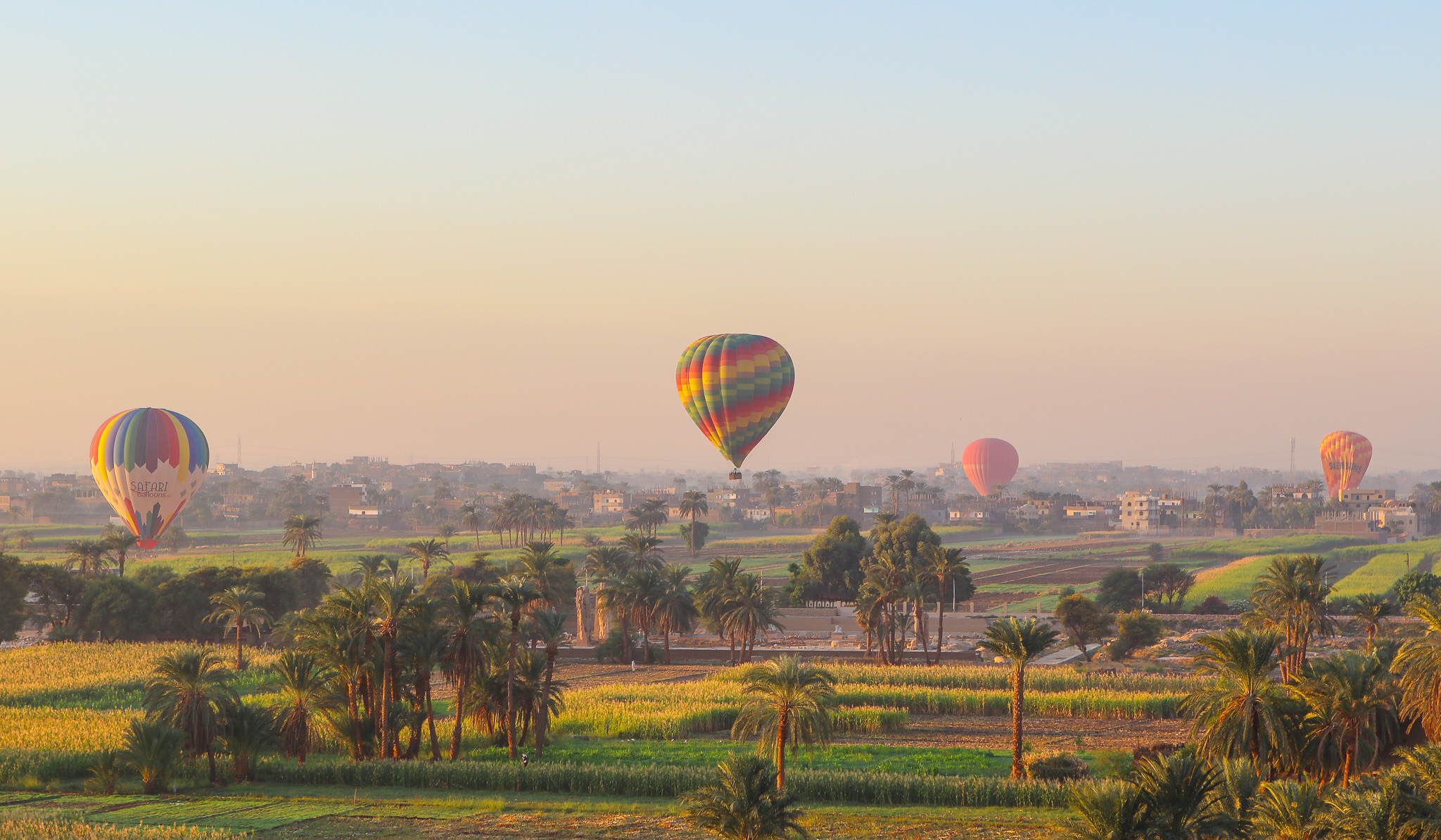 البالونات الطائرة تزين السماء فى غرب الأقصر البالونات الطائرة تزين السماء فى غرب الأقصر