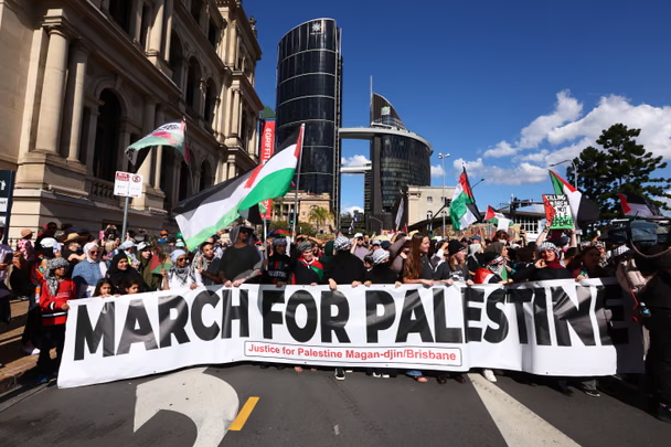 مظاهرات دعم فلسطين فى مدينة بريزبين الأسترالية مظاهرات دعم فلسطين فى مدينة بريزبين الأسترالية