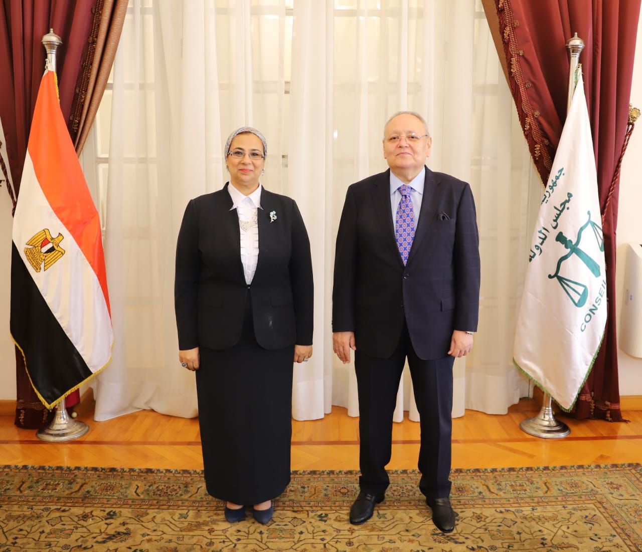 رئيس مجلس الدولة يستقبل رئيسة المجلس القومي للمرأة (2)