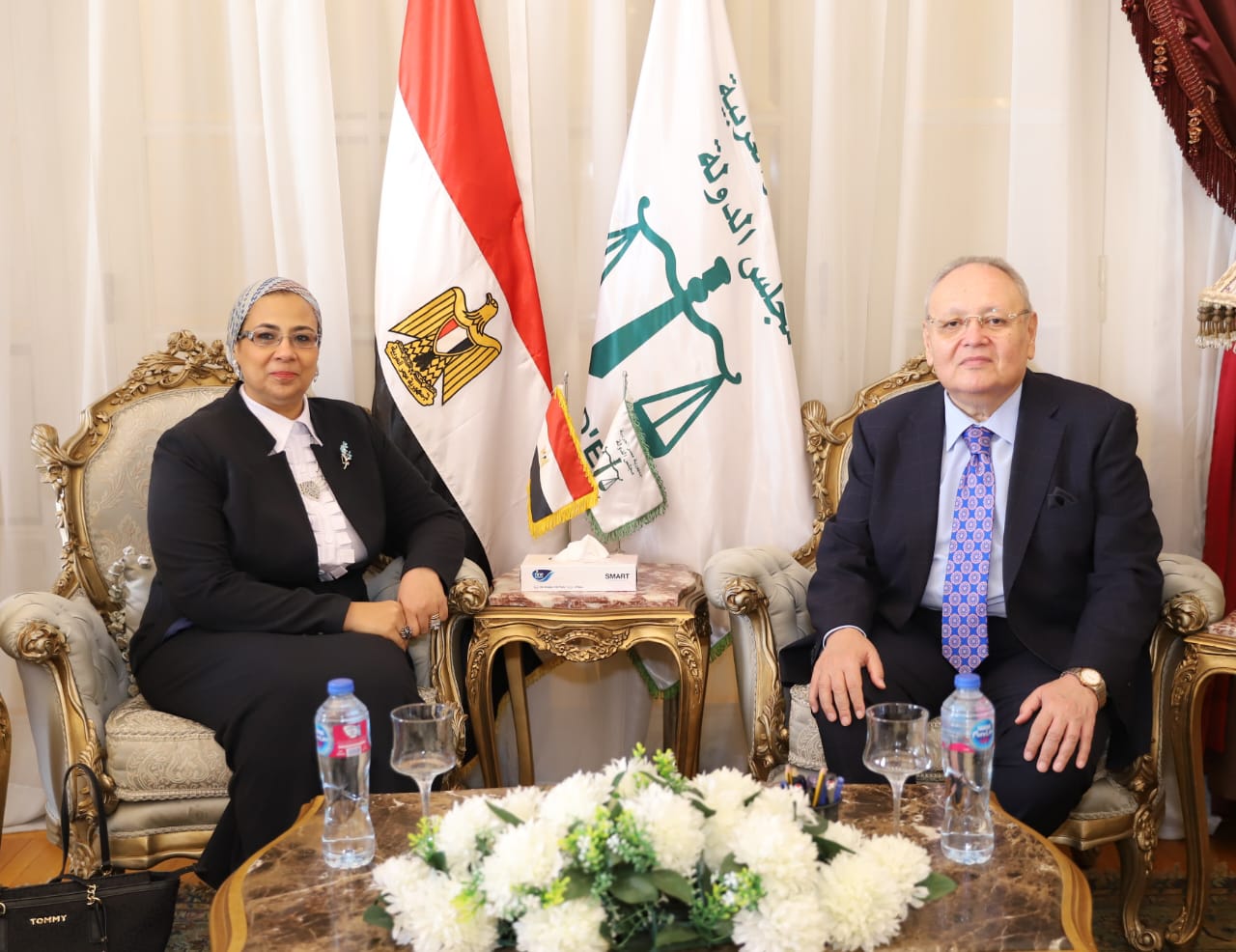 رئيس مجلس الدولة يستقبل رئيسة المجلس القومي للمرأة (1)