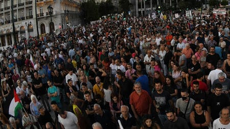 جانب من التجمع التضامني الجماهيري جانب من التجمع التضامني الجماهيري