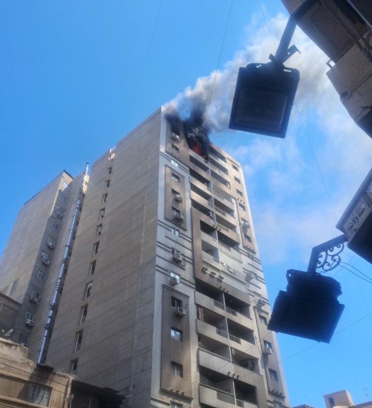 حريق شقة في فلمنج الإسكندرية حريق شقة في فلمنج الإسكندرية