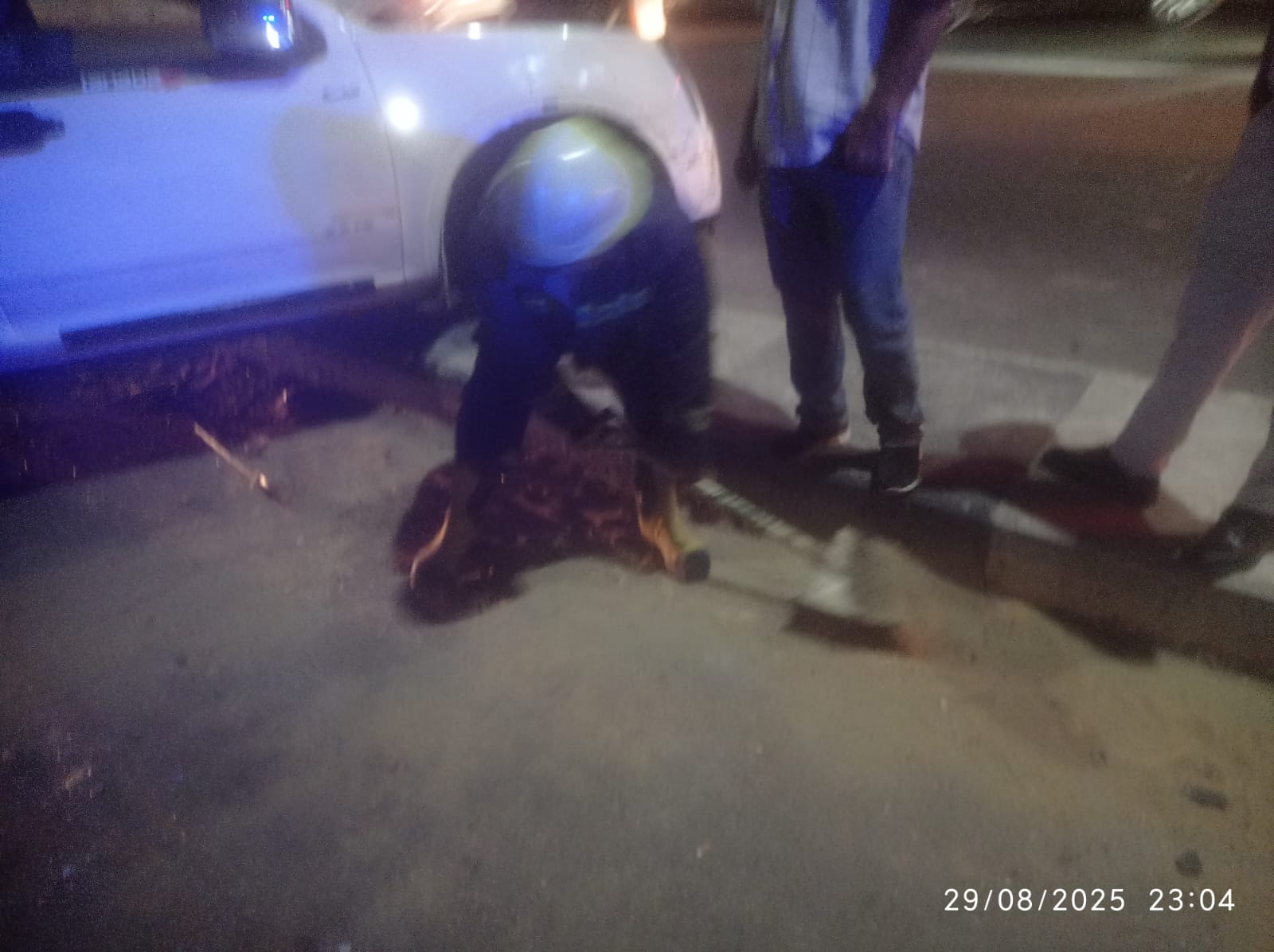 حادث تصادم سيارتين بمحور حسب الله الكفراوى (1)