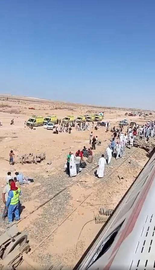 جانب من حادث قطار الضبعة