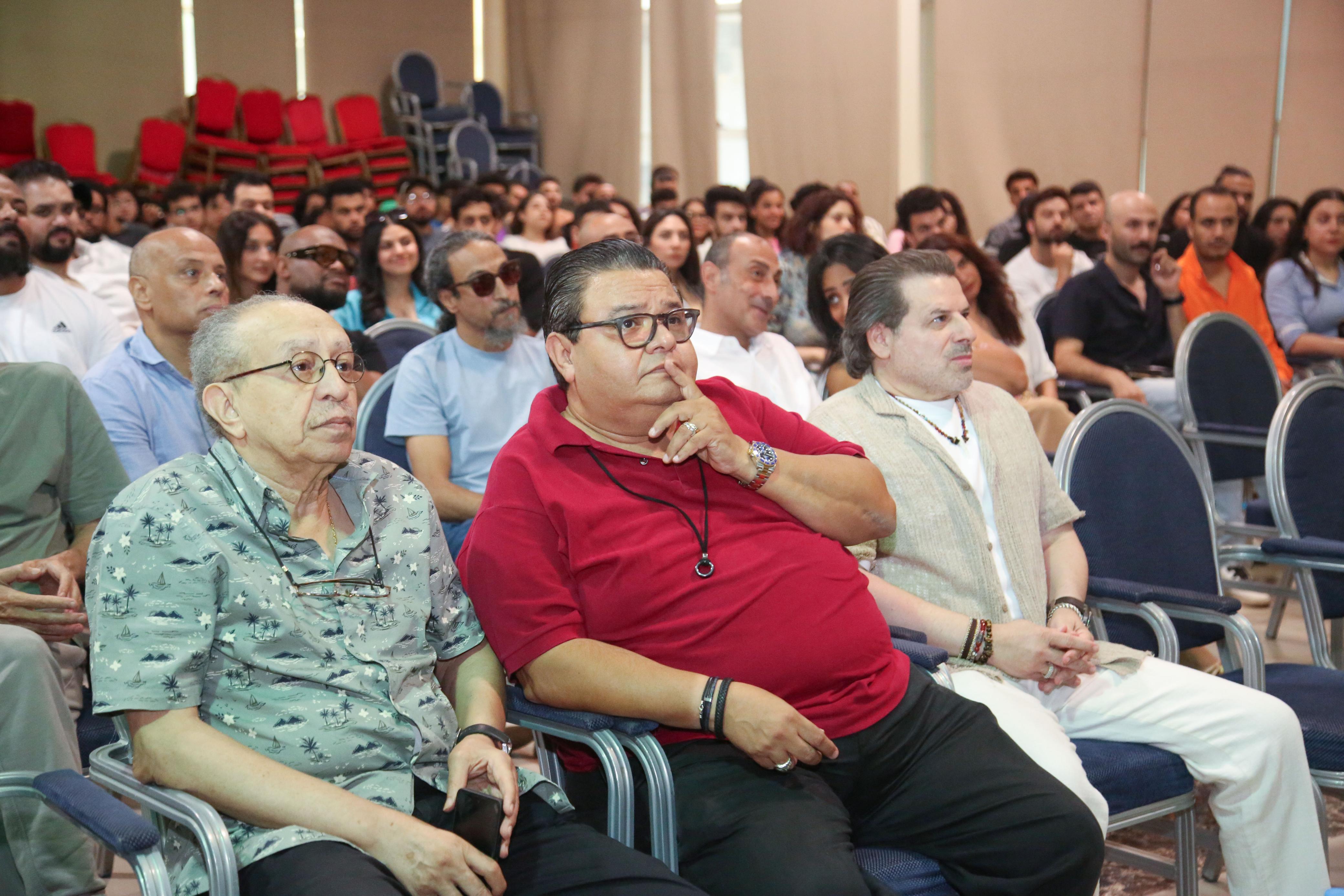 المخرج عصام السيد والمخرج خالد جلال والدكتور عاطف عوض