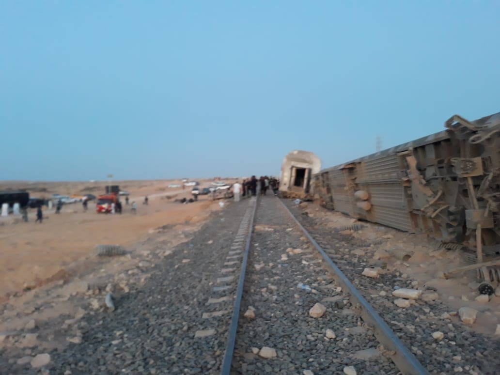 معاينة حادث قطار مطروح