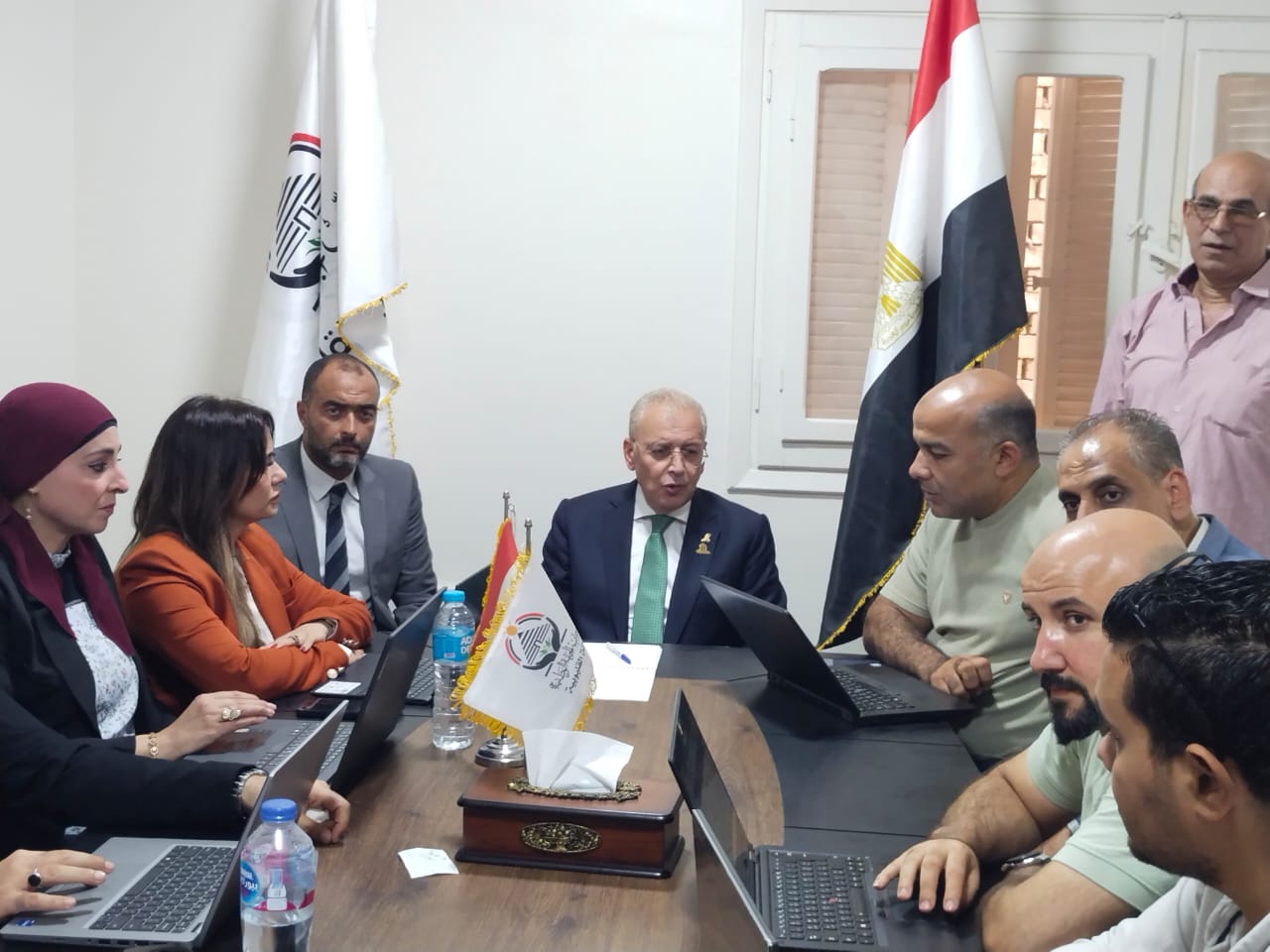المهندس مصطفى مجاهد يترأس غرفة العمليات