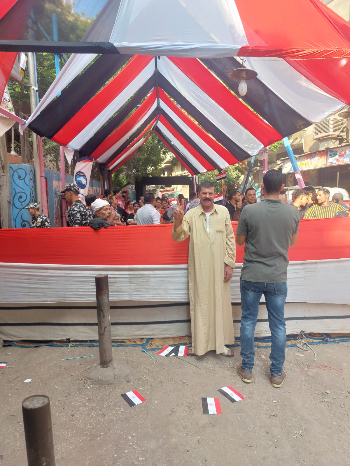 شحاتة المقدس خلال مشاركته بالانتخابات