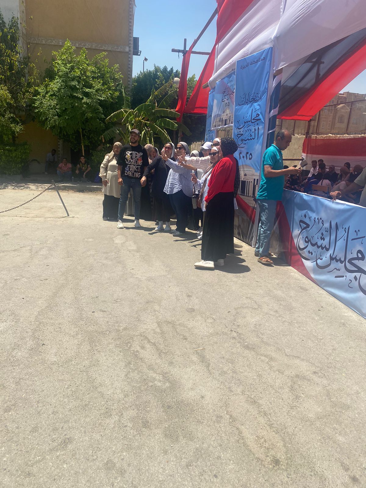 إقبال كبير من السيدات على لجنة نهضة مصر بانتخابات مجلس الشوري 