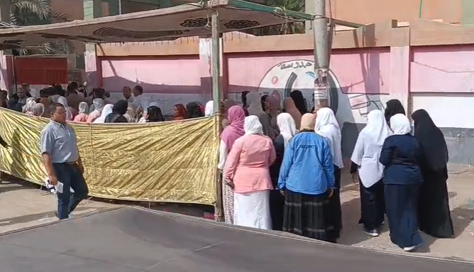 طوابير أمام اللجان بكفر الشيخ 