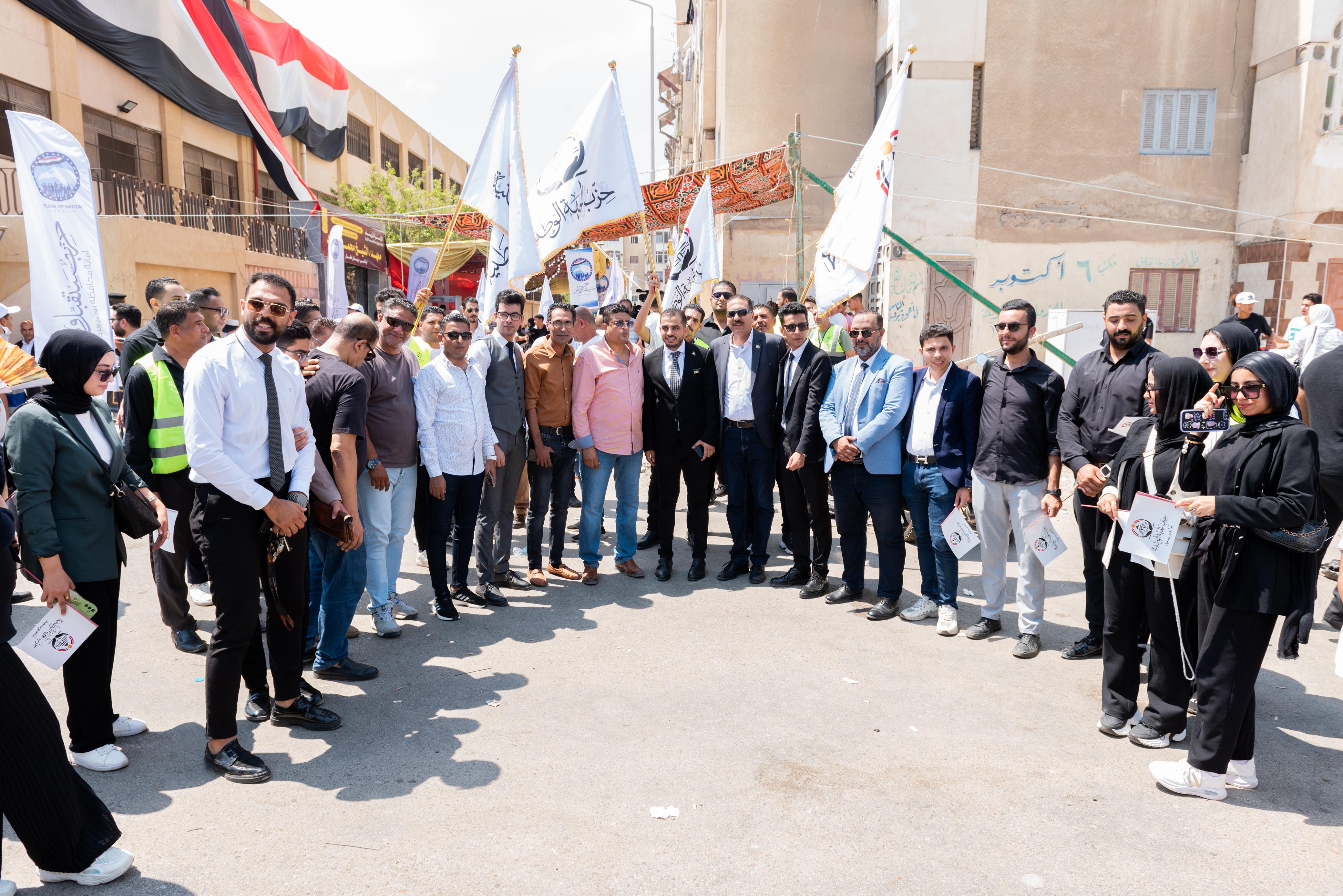 مسيرة لشباب الجبهة الوطنية تجوب أحياء بورسعيد (2)