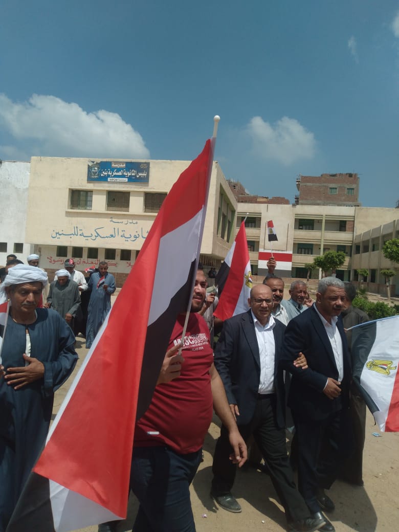 مسيرة لأهالي بلبيس لحث المواطنين على المشاركة في انتخابات مجلس الشيوخ (2)