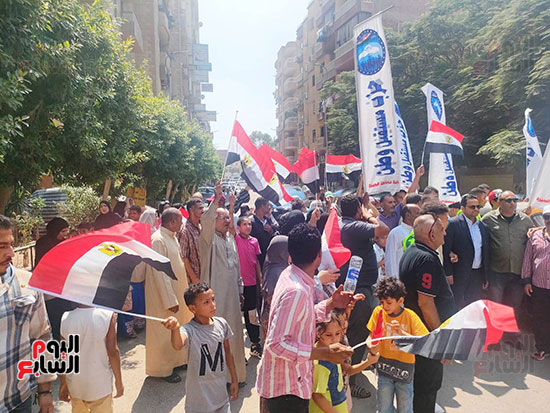 مسيرة-حاشدة-لمستقبل-وطن-تجوب-الهرم-ونزلة-السمان-لحث-المواطنين-(2)