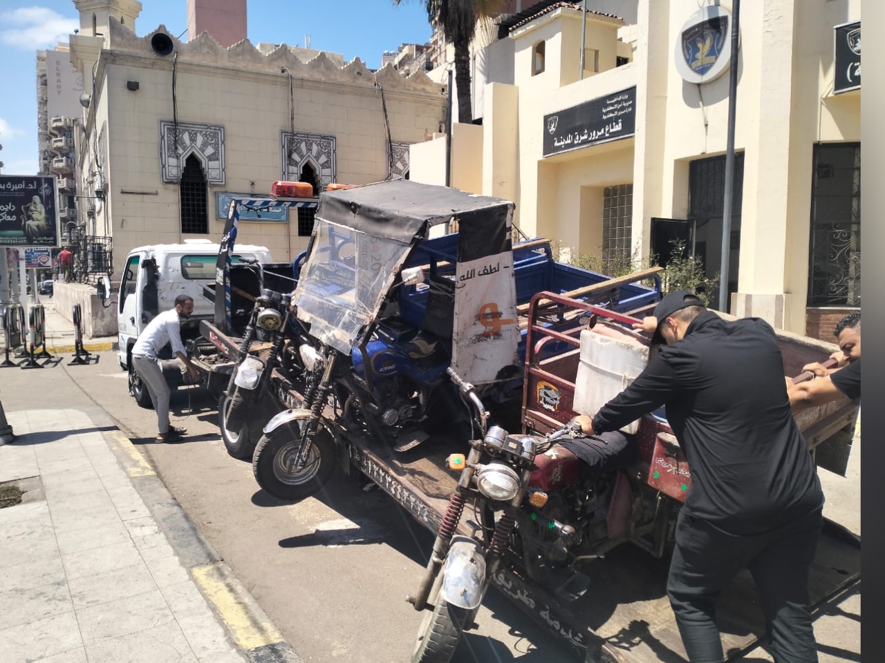 التحفظ علي مخالفات مرورية في الإسكندرية