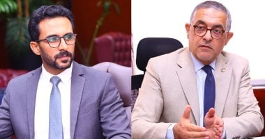 الرئيس التنفيذي لهيئة الاستثمار والزميل محمد أسعد خلال الحوار  (3)