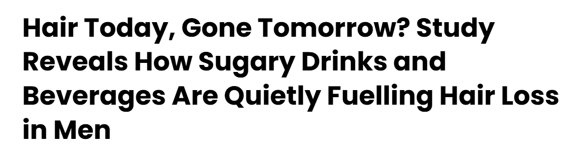 المشروبات الغازية وتساقط الشعر عند الرجال