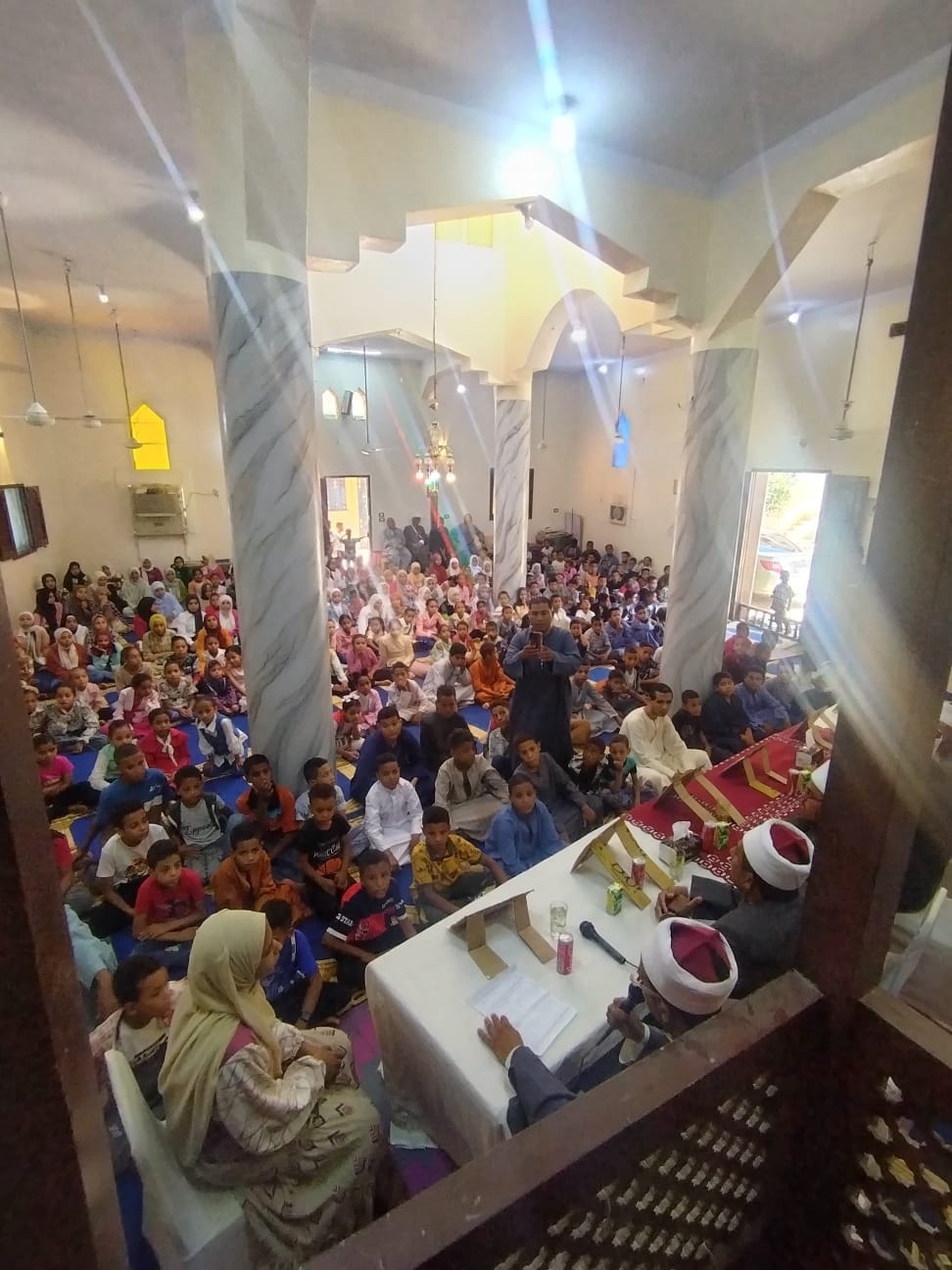 جانب من فعاليات لقاء الطفل داخل مسجد السيدة زينب بقرية المدامود