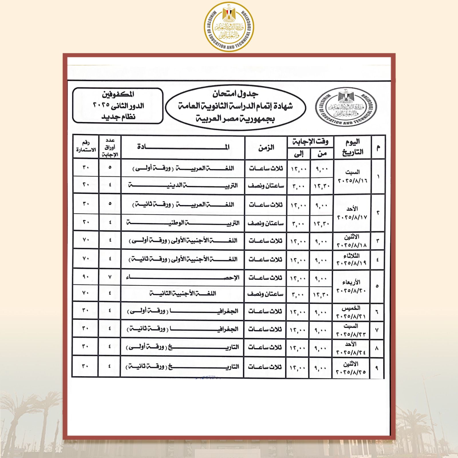 237446-جدول-الطلبة-المكفوفين-دور-ثانى-بالثانوية