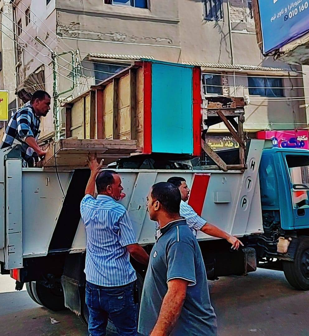 رفع الاشغالات بمركز ومدينة بسيون (1)