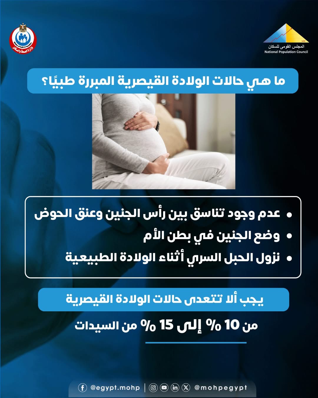 حالات الولادة القيصرية المبررة طبيا