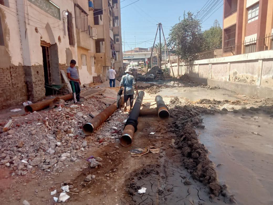 توصيل الصرف للشوارع