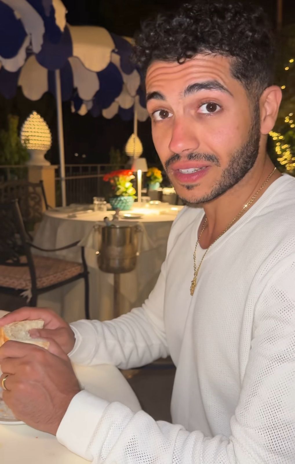 مينا مسعود من العشاء الرومانسى