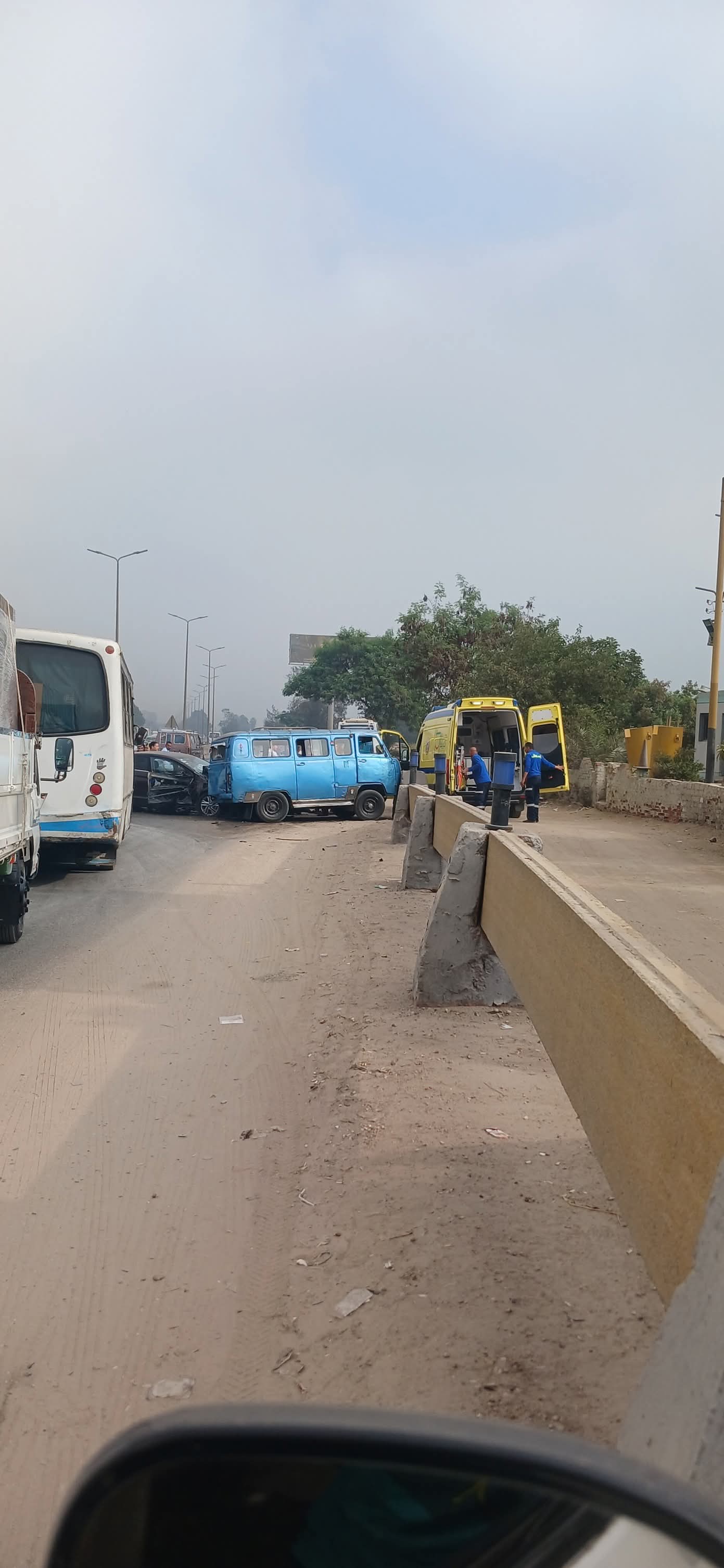 الحادث على الطريق الزراعي