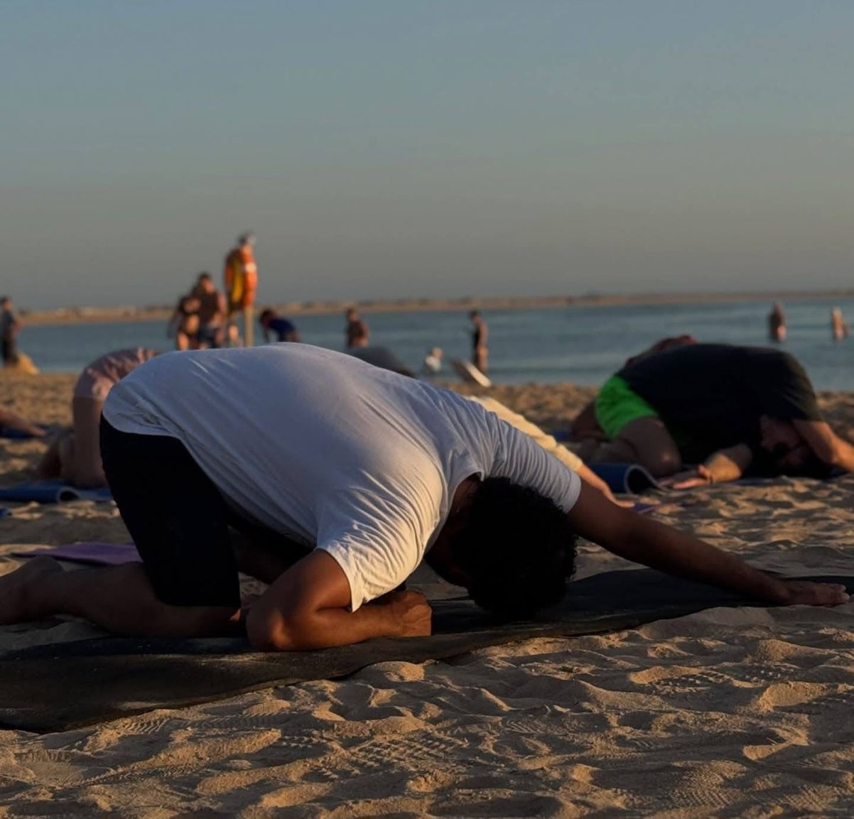 الاسترخاء على شاطئ البحر،