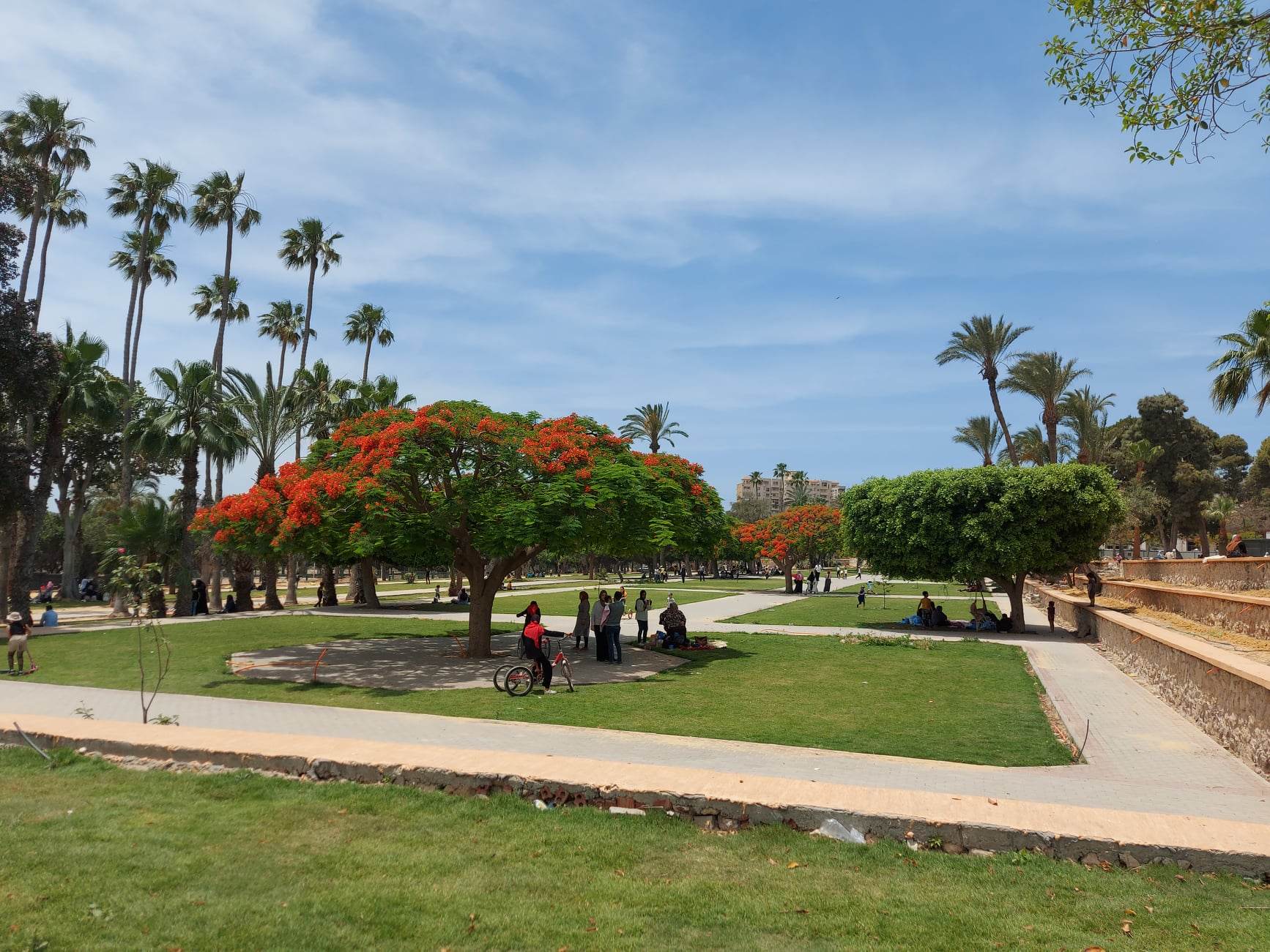 جمال الحديقة وسط اقبال الاهالى