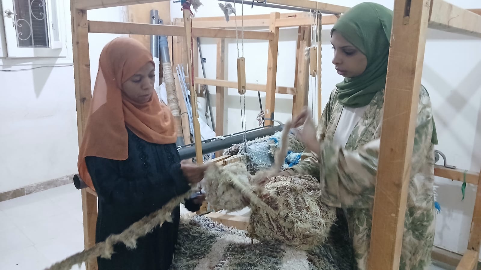 بكرات أقمشة لتصنيع السجاد 