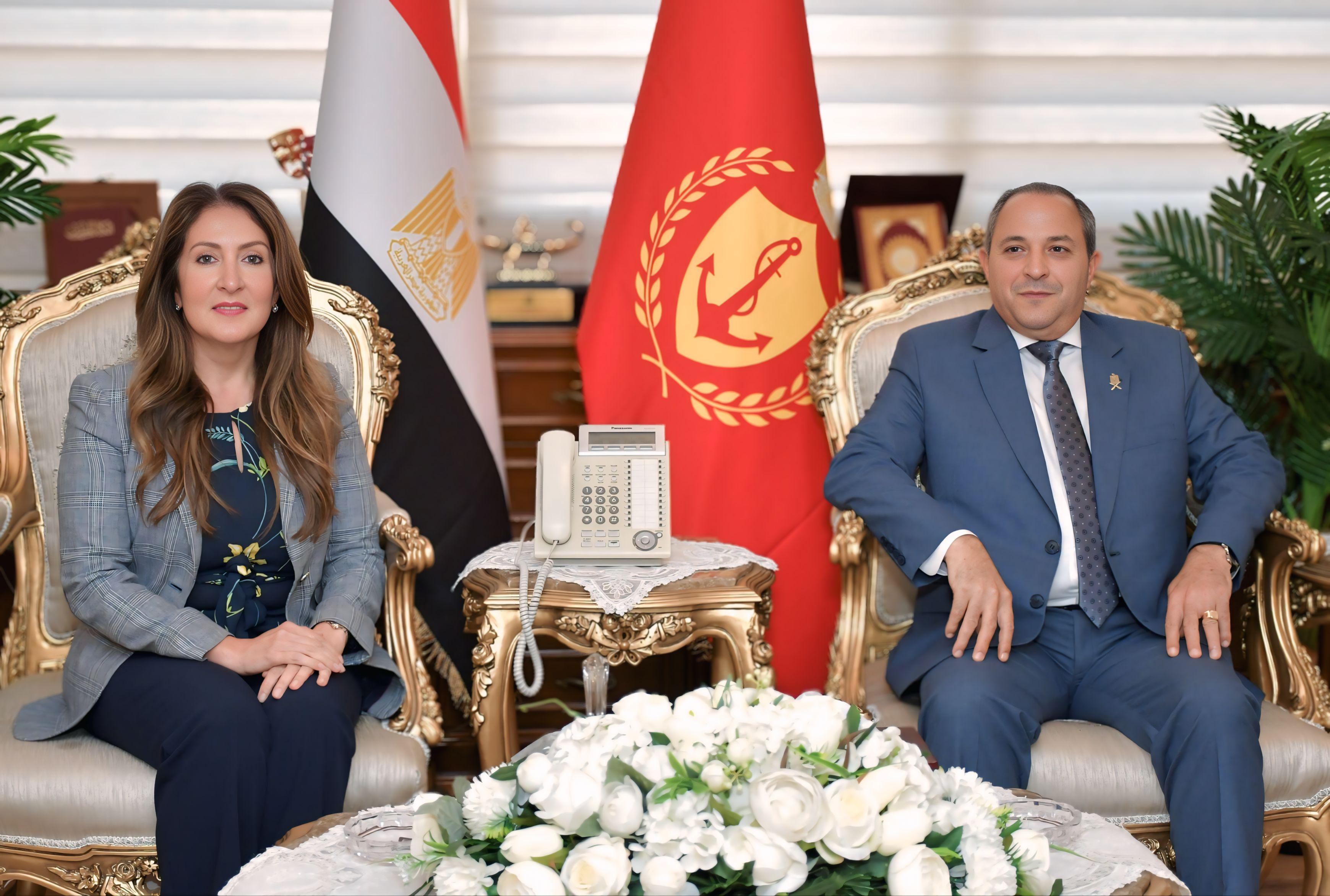 مخافظ بورسعيد وسفيرة امريكا مخافظ بورسعيد وسفيرة امريكا