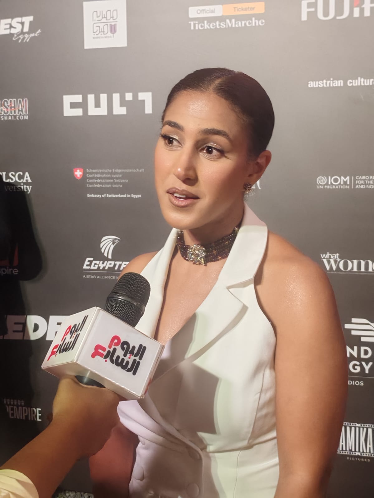 انطلاق  فعاليات ريد كاربت الدورة السابعة من مهرجان ميدفست بمشاركة يسرا اللوزي (2)