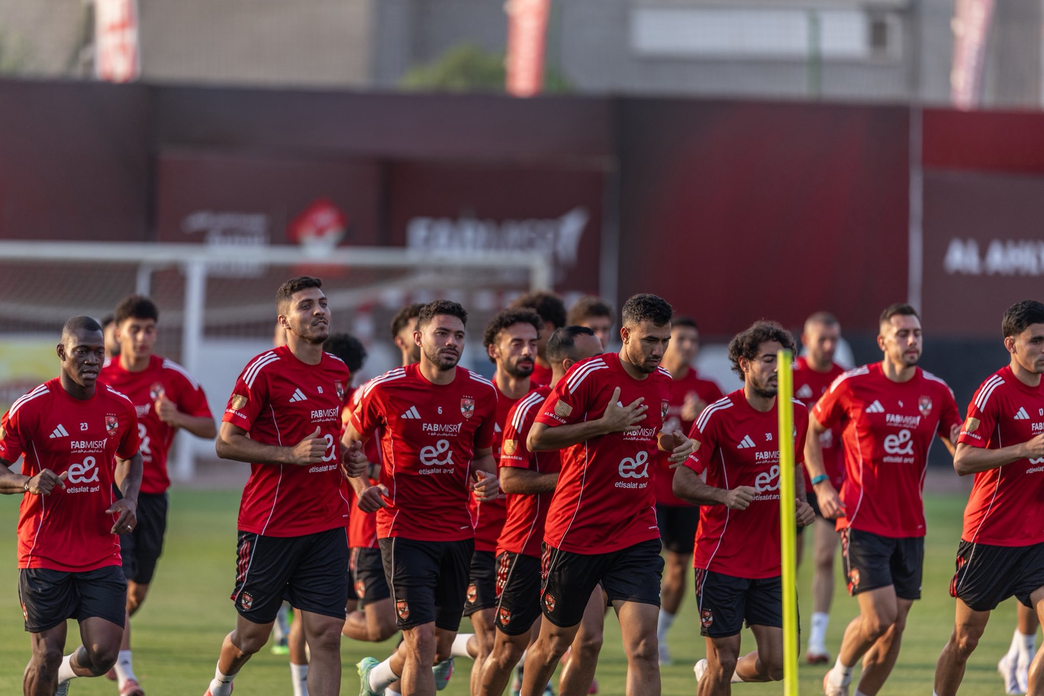 التدريبات البدنية للاعبين الاهلى