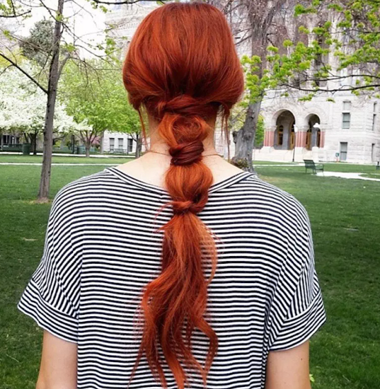 ذيل حصان ملفوف