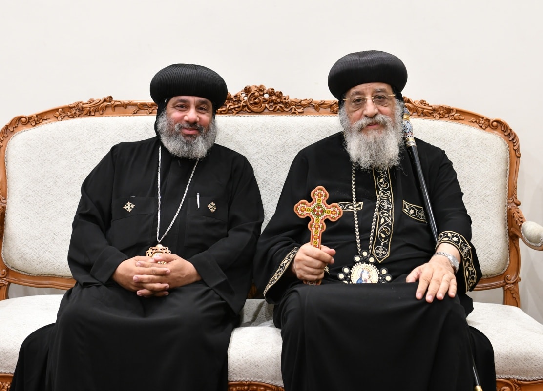 قداسة البابا مع أسقف إيبارشية شبين القناطر