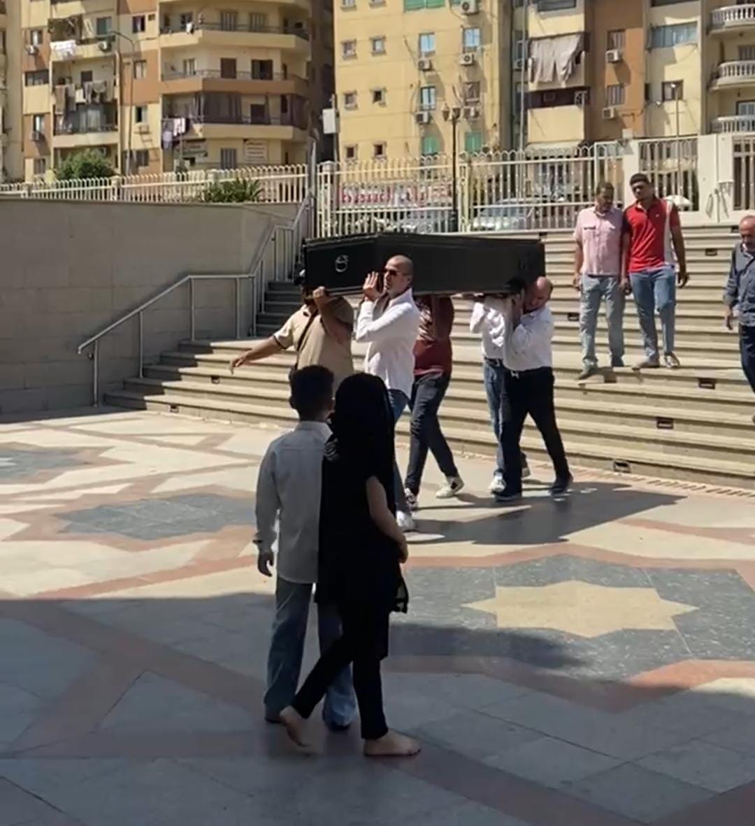 جانب من جثمان شقيقة أحمد صيام