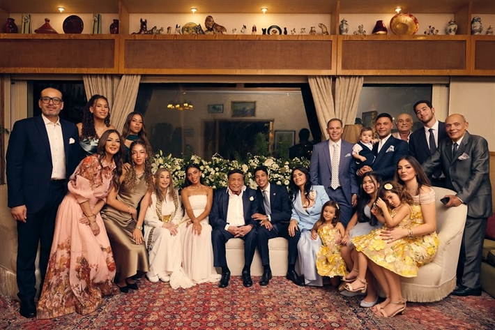 عادل امام فى عقد قران حفيده