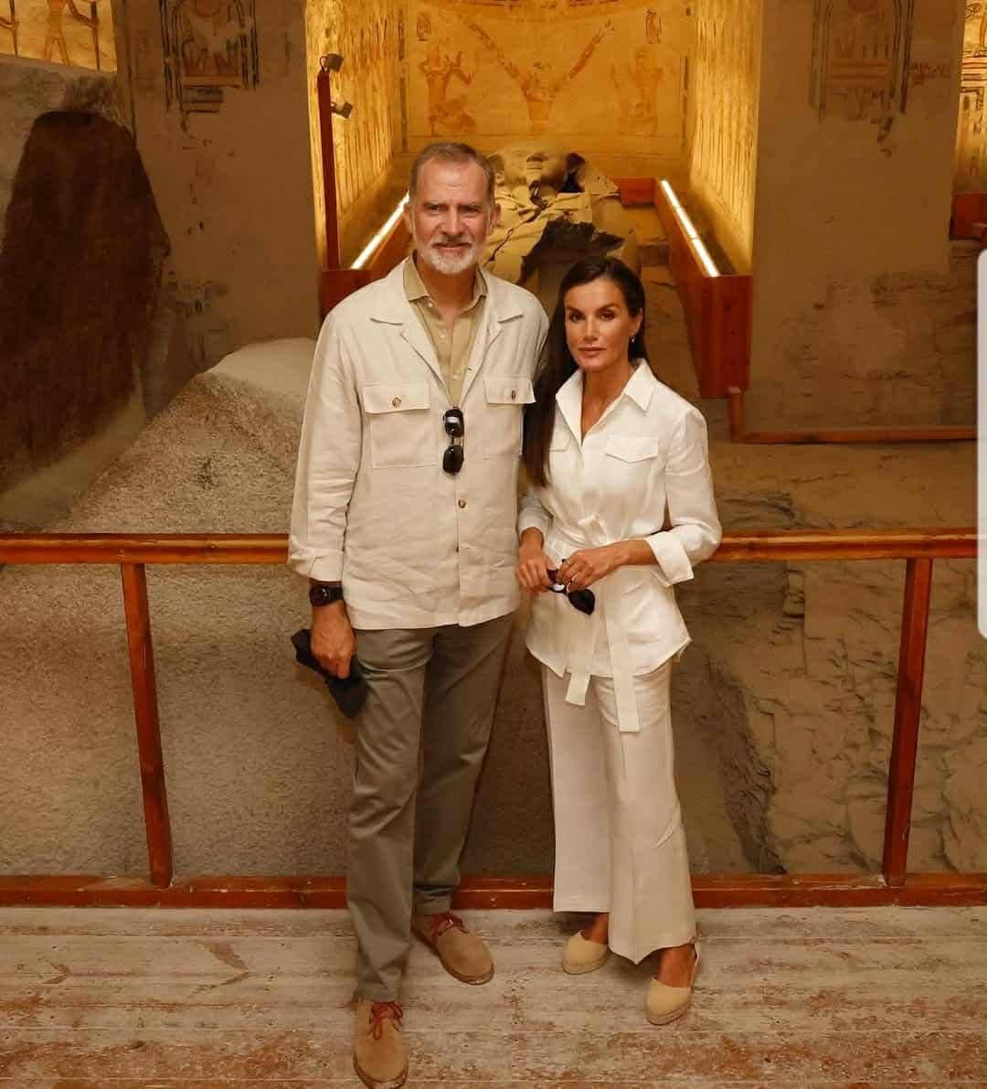 جولة ملك أسبانيا فى مقابر ملوك مصر القديمة