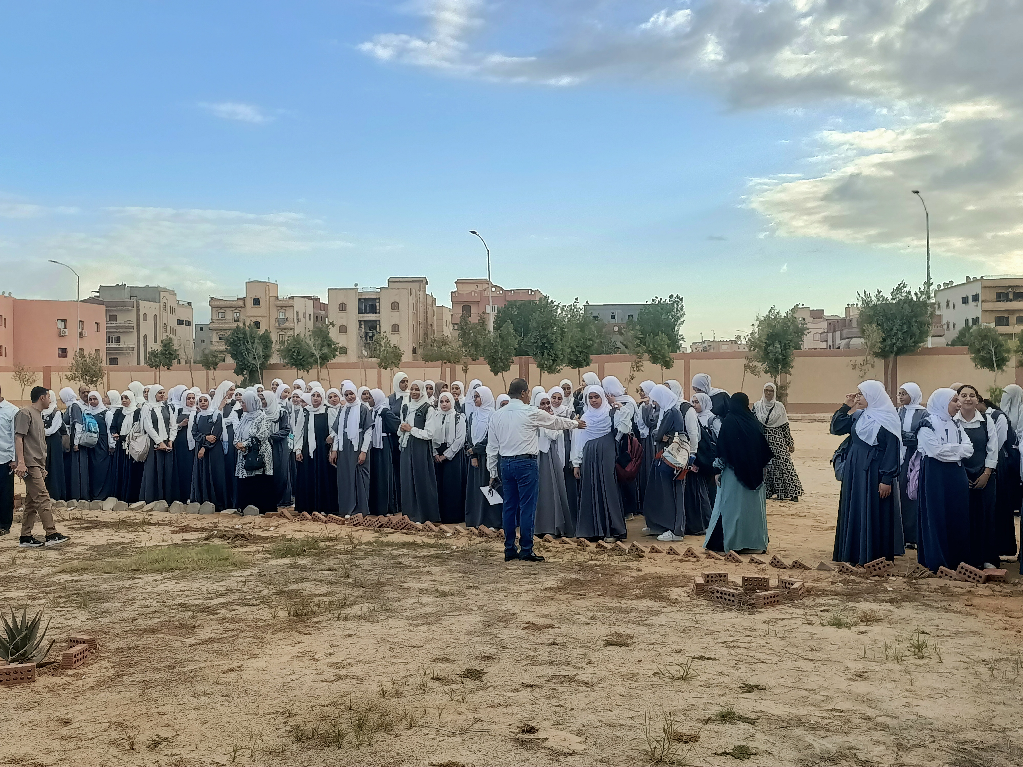 طابور الصباح بمدارس المنوفية فى أول يوم دراسة (2)