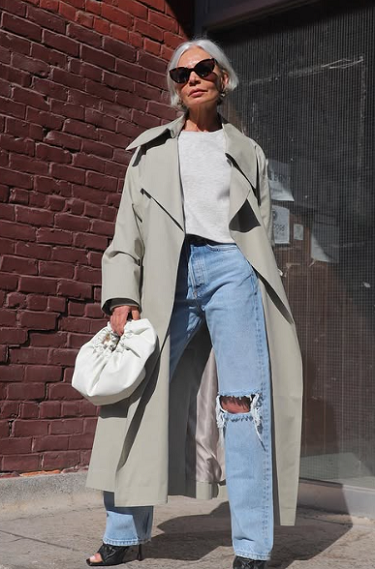 الجينز مع الصوف الخفيف