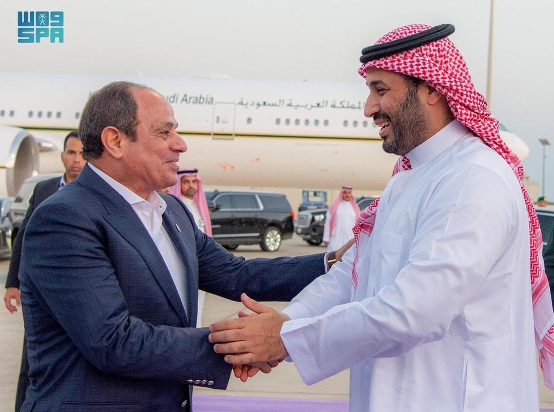 الرئيس السيسى يستقبله ولى العهد السعودي خلال إحدى زيارته الأخوية للرياض