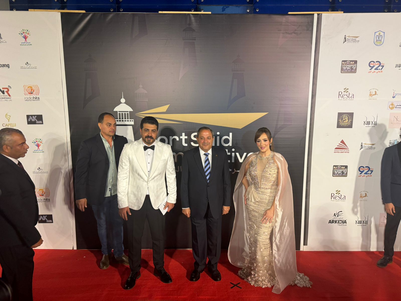 لقاء سويدان وسامح الصريطي في مقدمة حضور حفل ختام مهرجان بورسعيد السينمائي (2)