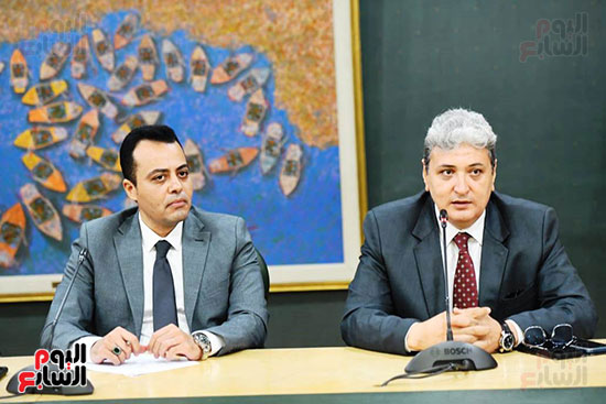 الكاتب الصحفى محمد السيد الشاذلى مقرر لجنة الشؤون العربية بنقابة الصحفيين مع علاء شلبى الامين العام للمنظمة العربية لحقوق الانسان