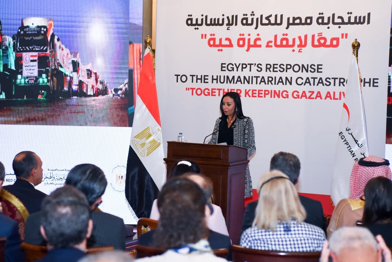 وزيرة التضامن الجتماعى خلال الفعالية