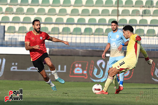 مصطفى شوبير خلال المباراة مصطفى شوبير خلال المباراة