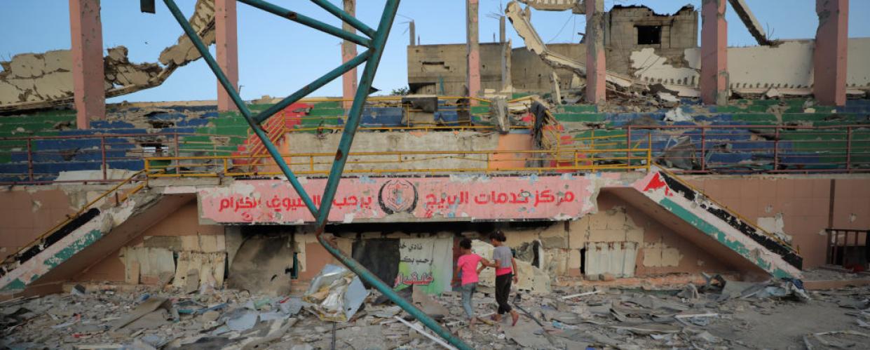 تدمير ملاعب رياضية في غزة