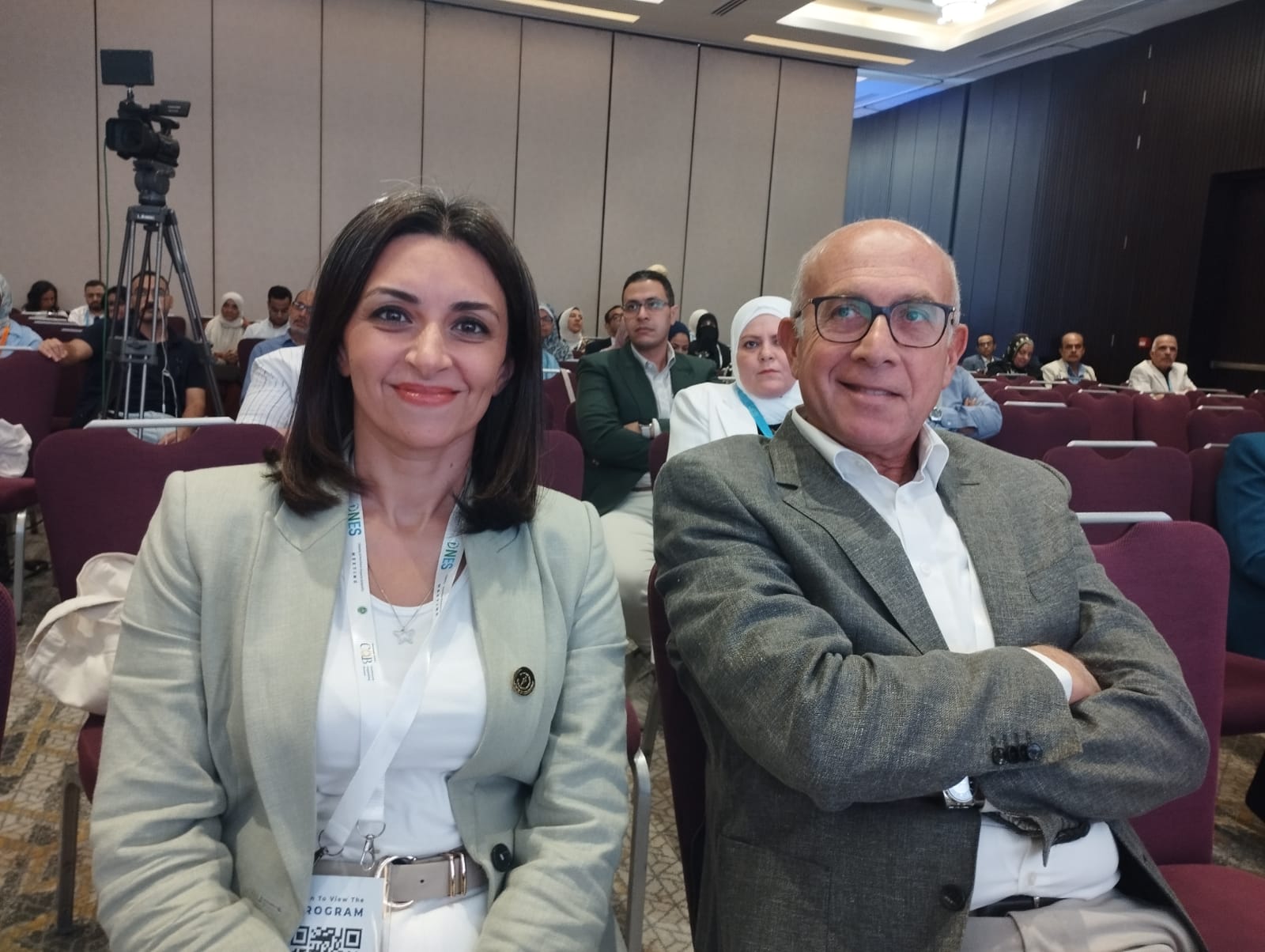 دكتور محمد ابو الغيط رئيس المؤتمر ودكتورة ياسمين نور سكرتير المؤتمر