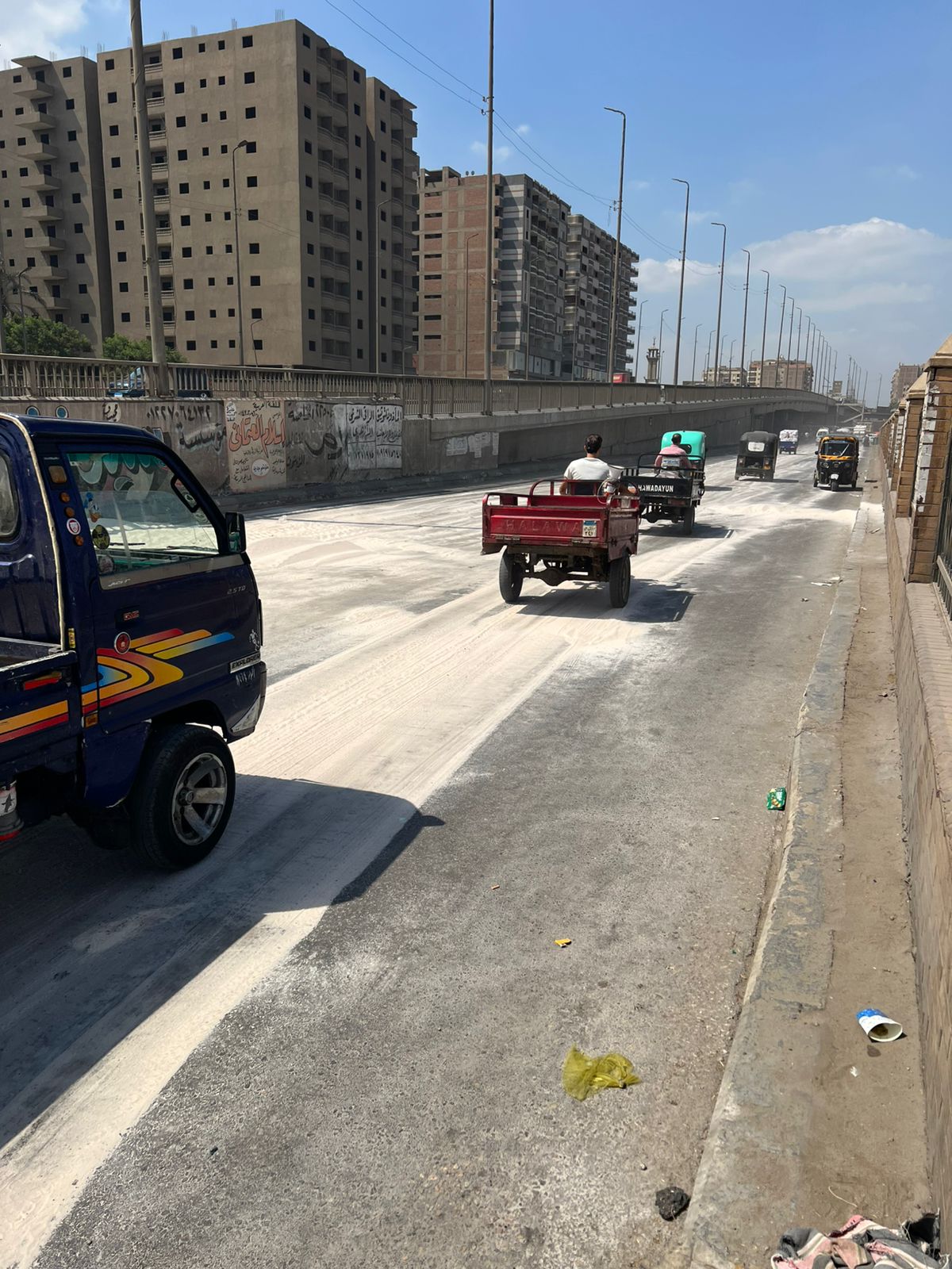 سيولة مرورية بالطريق