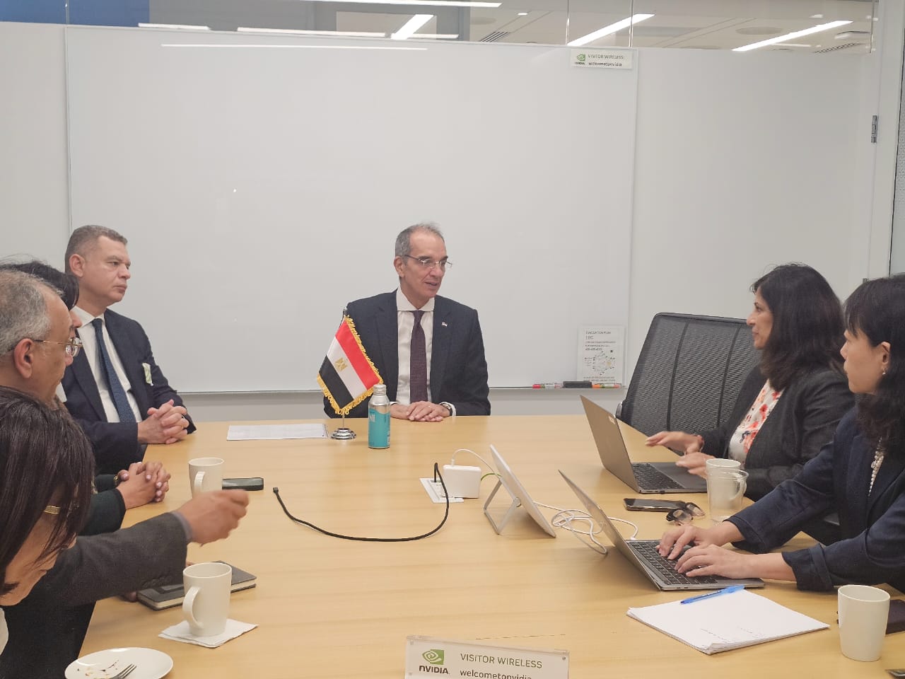 لقاءات وزير الاتصالات مع شركات أمريكية