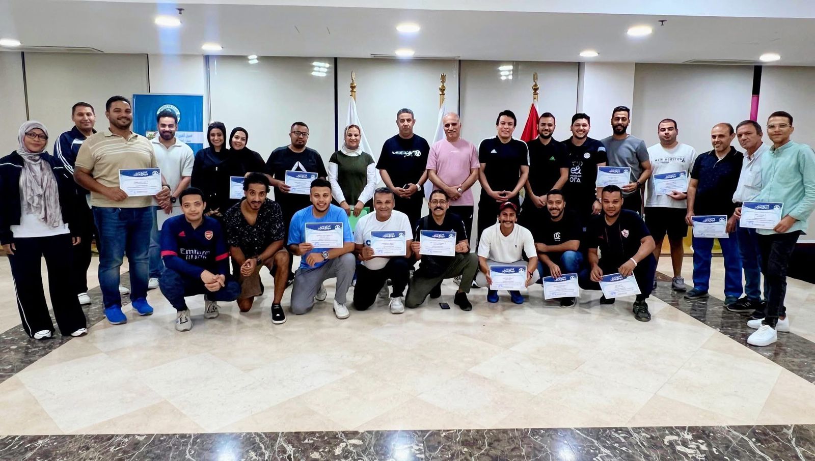 المشاركون في اليوم الرياضي